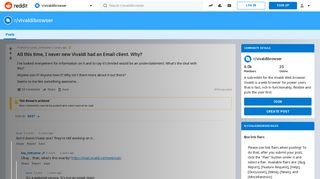 All this time, I never new Vivaldi had an Email client. Why ...