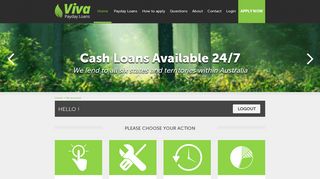 My Account - Viva Loans - Viva Payday Loans