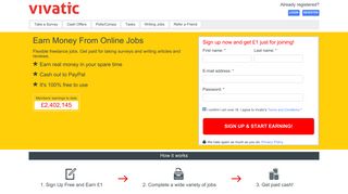 Vivatic: Earn Money From Online Jobs