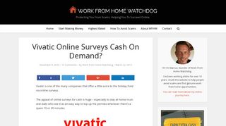 Vivatic Online Surveys Review | Work From Home Watchdog