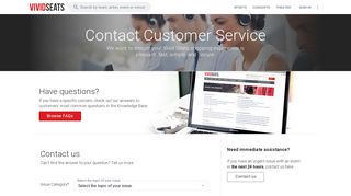 Contact Customer Service | Vivid Seats