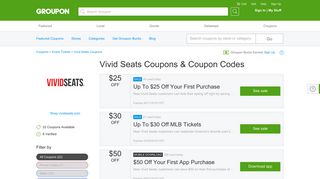 Vivid Seats Coupons, Promo Codes & Deals 2019 - Groupon