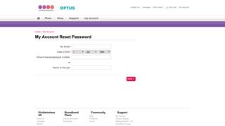 My Account Reset Password | vividwireless