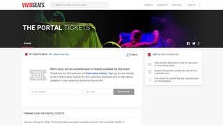 The Portal Tickets - The Portal Theater Tickets | Vivid Seats