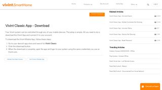 Vivint Classic App - Download - Vivint Support