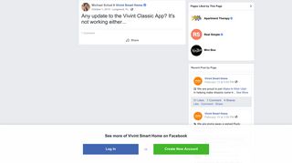 Michael Schad - Any update to the Vivint Classic App? It's... | Facebook