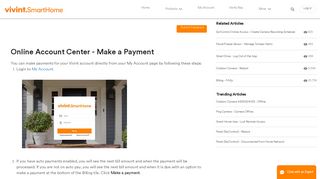 Online Account Center - Make a Payment - Vivint Support