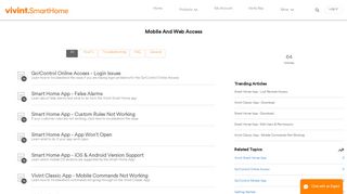 Mobile And Web Access - Vivint Support