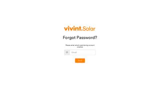 Forgot Password? - Solar Authentication