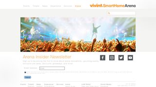 Newsletter Signup - Vivint Smart Home Arena