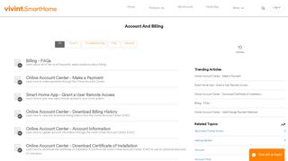 Account And Billing - Support - Vivint