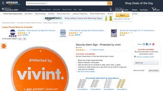 Amazon.com: Security Alarm Sign - Protected by vivint: Home ...