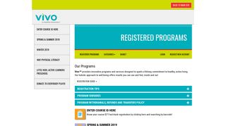 Registered Programs - Vivo