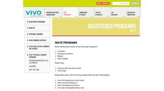 Skate - Registered Programs - Vivo