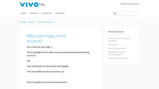 Why cant I login to my account? – Vivo Help