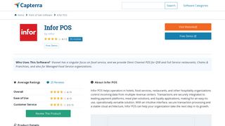 Infor POS Reviews and Pricing - 2019 - Capterra