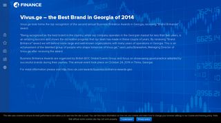 Vivus.ge – the Best Brand in Georgia of 2014 | www.4finance.com
