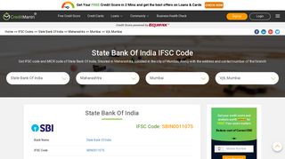 State Bank Of India Mumbai Vjti, Mumbai, IFSC Code & MICR Code