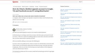 How to bind a Mobile Legends account to Google, VK and Facebook on ...