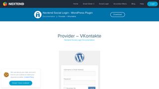 Provider - VKontakte – Nextend Social Login – WordPress Plugin