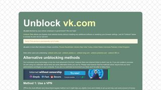 Unblock vk.com | Bypass vk.com block | UnblockSites