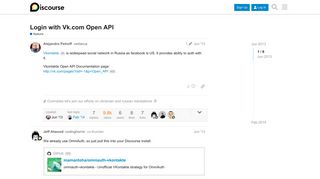 Login with Vk.com Open API - feature - Discourse Meta