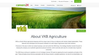 VKB Agriculture Jobs and Vacancies - Careers24
