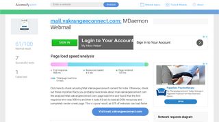 Access mail.vakrangeeconnect.com. MDaemon Webmail
