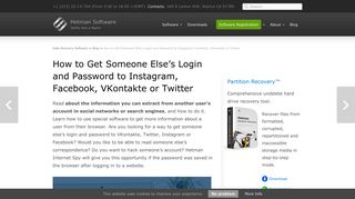 How to Get Someone Else's Login and Password ... - Hetman Software