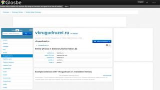 Vkrugudruzei.ru in Italian - Sicilian-Italian Dictionary - Glosbe