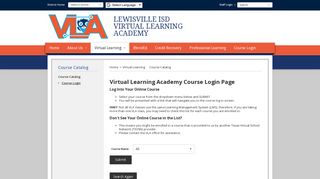 Course Catalog / Course Login - Lewisville ISD