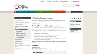 ATLAS updates and support | Victoria Legal Aid