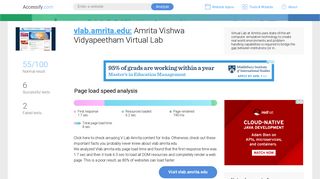 Access vlab.amrita.edu. Amrita Vishwa Vidyapeetham Virtual Lab