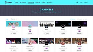 V LIVE - Channels