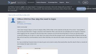 Office 2016 for Mac skip the need to login | Discussion | Jamf Nation