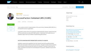 SuccessFactors Validated LMS (VLMS) | SAP Blogs
