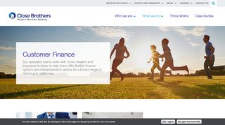 Customer Finance | Close Brothers Group plc
