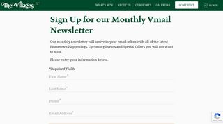 Sign Up For Our Monthly Vmail Newsletter Today! - The Villages