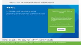 VMware Cloud on AWS - Getting Started Hands-on Lab