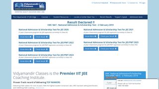 Vidyamandir Classes: IITJEE Coaching | Institute in Delhi for IITJEE ...