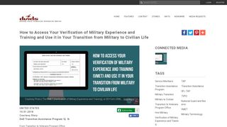 DVIDS - News - How to Access Your Verification of Military Experience ...
