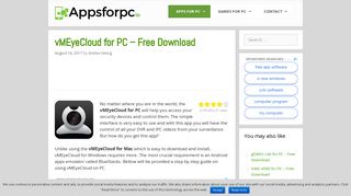 vMEyeCloud for PC - Free Download - Windows 7,8,10, Mac