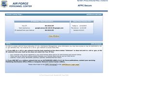 AFPCSecure 4.0 - .Mil/.Gov Access Check