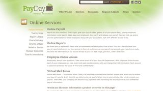 Online Services | PayDay Payroll Resources