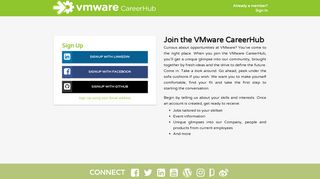 VMware Career Hub: Sign Up