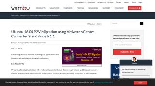 ubuntu P2V Migration using VMware vCenter Converter - Vembu