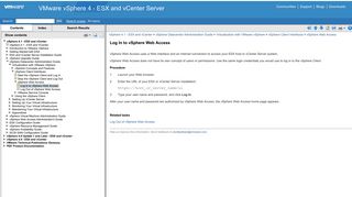 Log In to vSphere Web Access