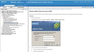 Start the vSphere Client and Log In to ESXi