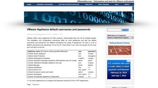 VMware Appliance default usernames and passwords | VMwarebits.com