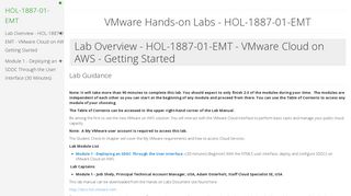 VMware Hands-on Labs - HOL-1887-01-EMT